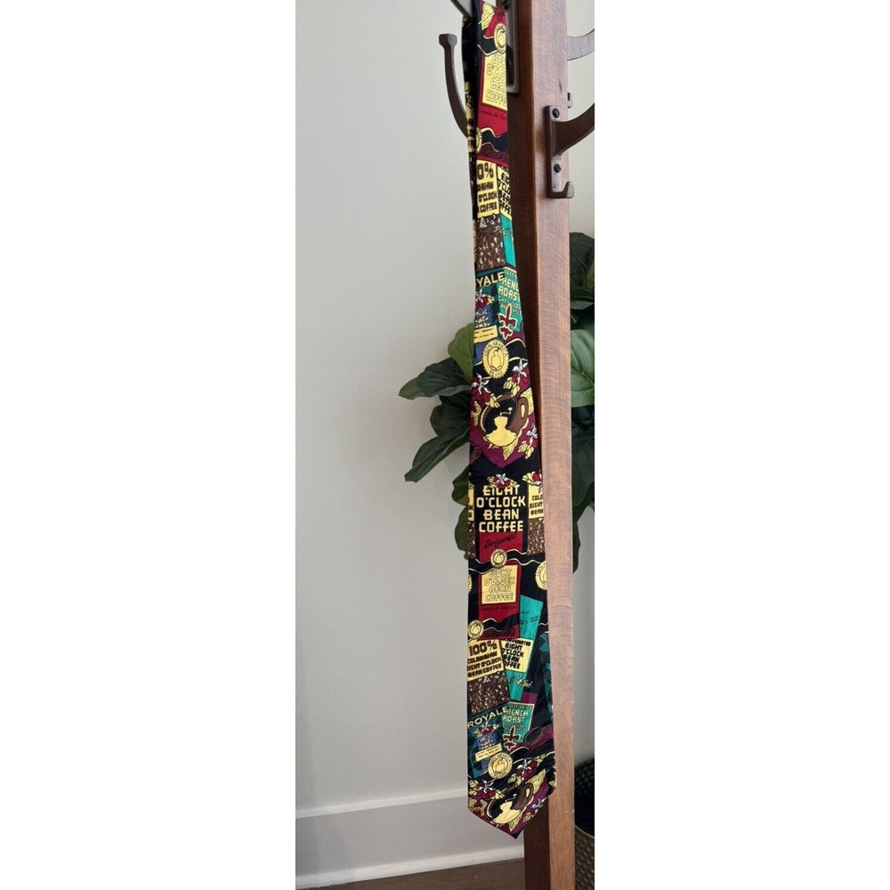 Eight O’Clock Coffee Limited Edition 1997 Vintage Novelty Necktie 100% Silk